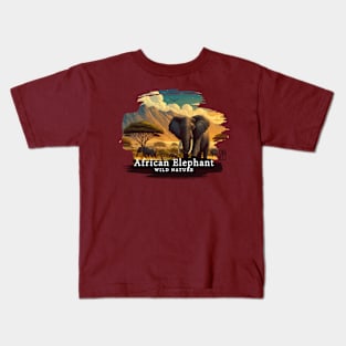 African Elephant - WILD NATURE - ELEPHANT -2 Kids T-Shirt